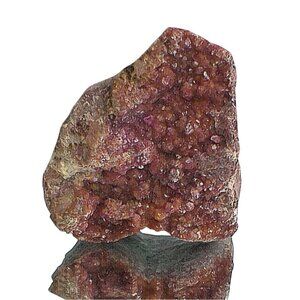 Raw Vanadinite Red-Orange Crystal Specimen In Matrix